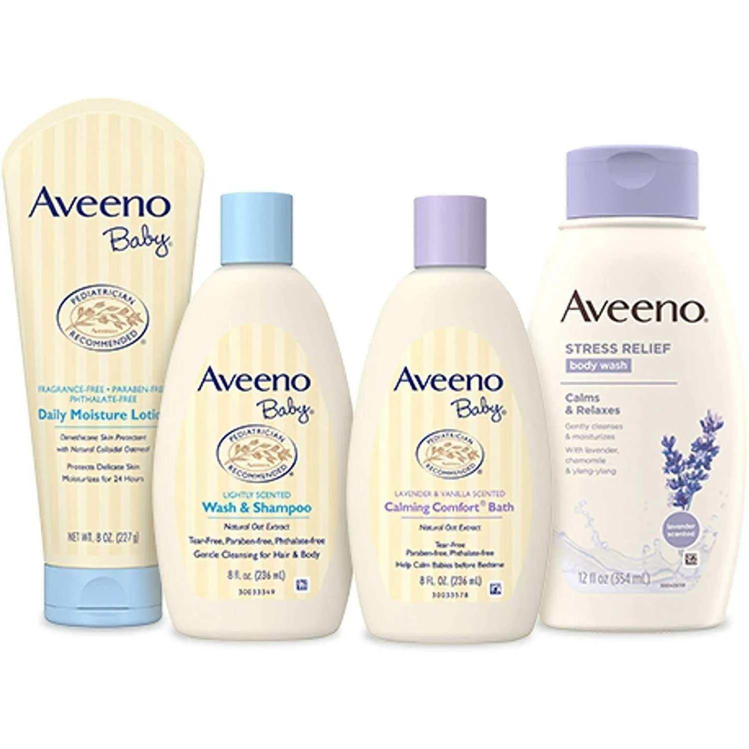 Aveeno Baby Daily Bathtime Solutions Baby & Me Gift Set - 4 items