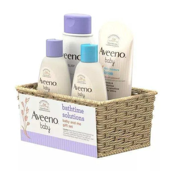 Aveeno Baby Daily Bathtime Solutions Baby & Me Gift Set - 4 items