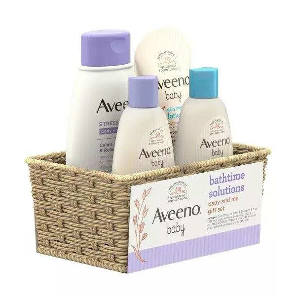 Aveeno Baby Daily Bathtime Solutions Baby & Me Gift Set - 4 items