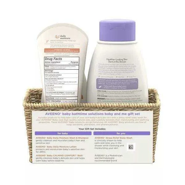 Aveeno Baby Daily Bathtime Solutions Baby & Me Gift Set - 4 items