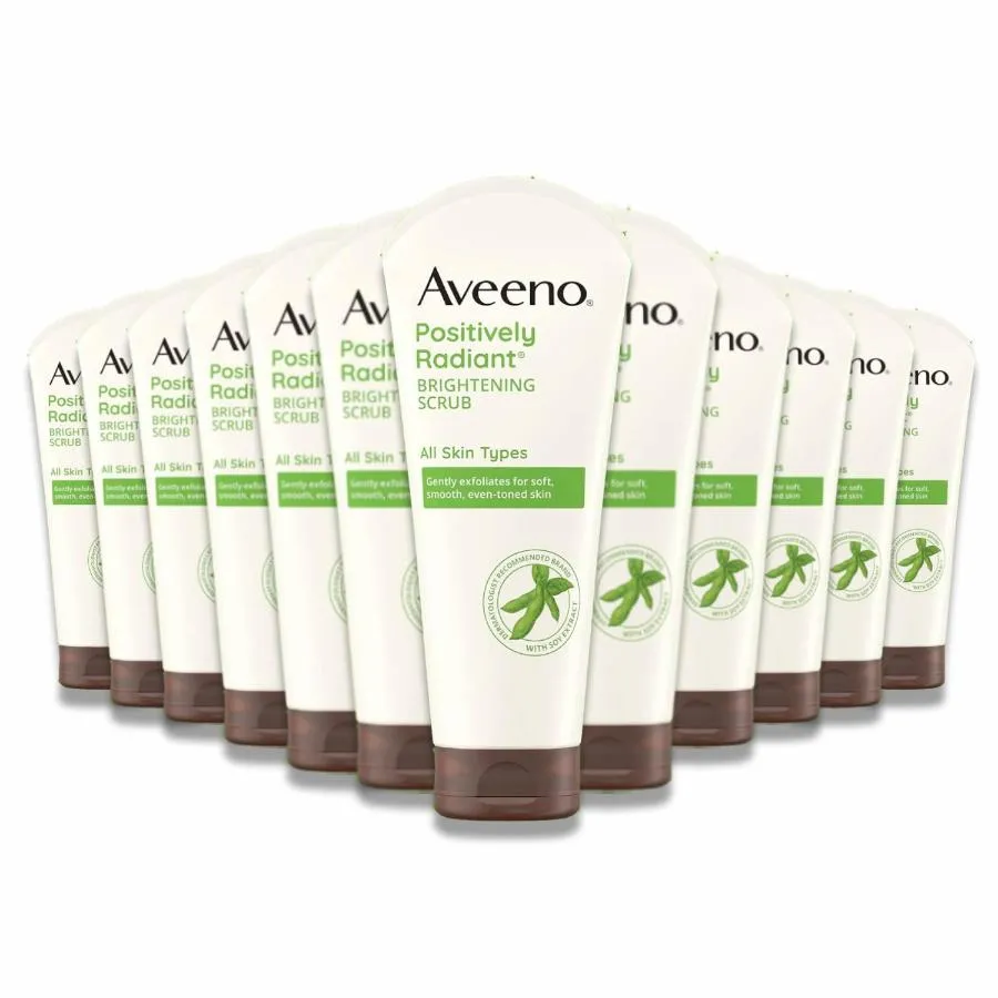 Aveeno - Positively Radiant Skin Brightening Exfoliating Daily Facial Scrub with Moisture - 7 Oz - 12 Pack