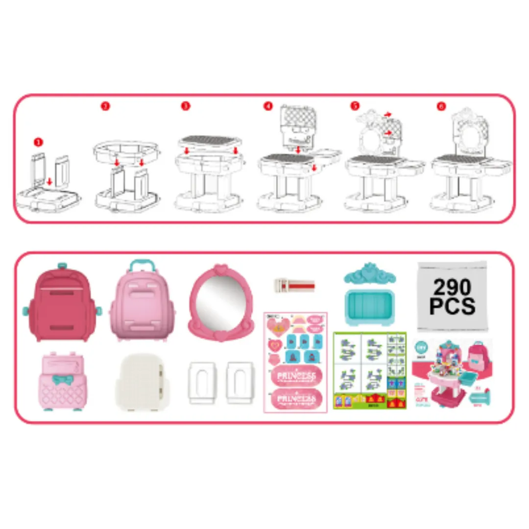 BOWA 2 in 1 Cute Princess School Bag 3 