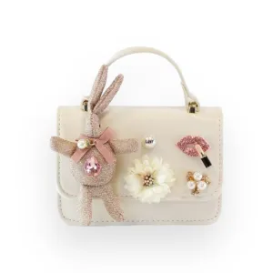 Bunny Applique Purse - Cream