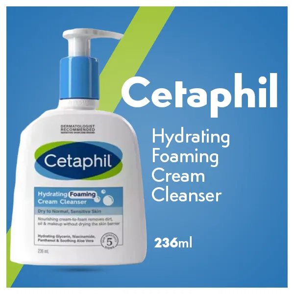 Cetaphil Hydrating Foaming Cream Cleanser 236ml