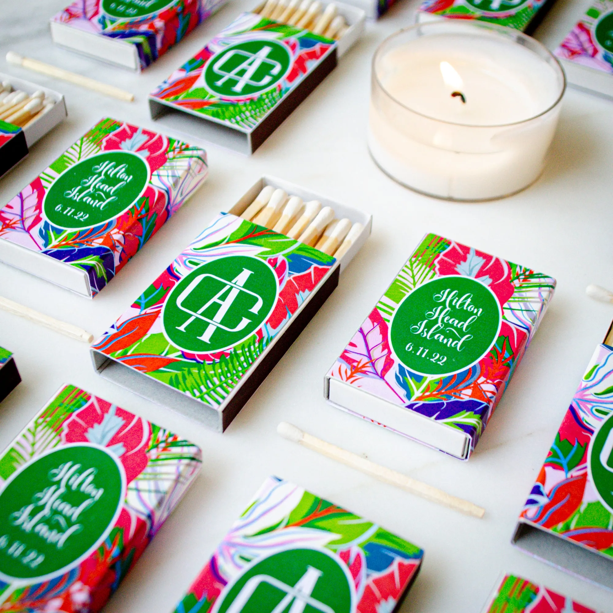 Custom Full Color Tropical Matches