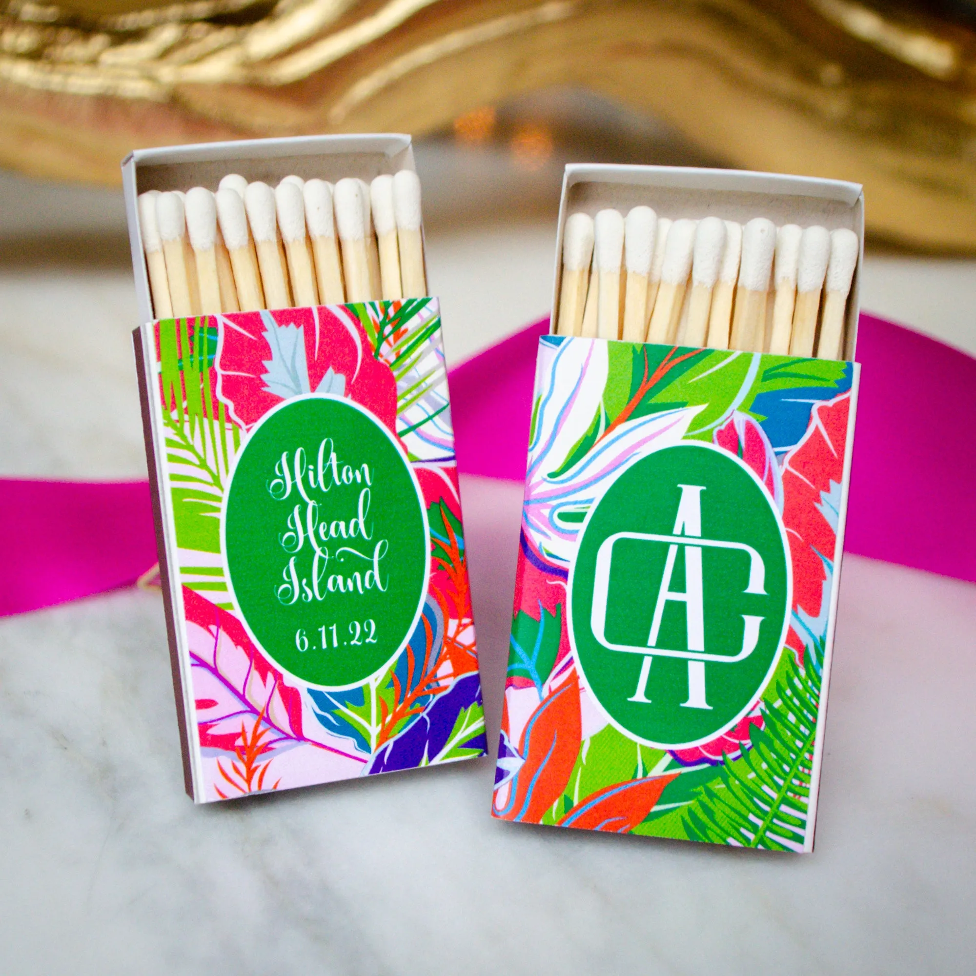 Custom Full Color Tropical Matches