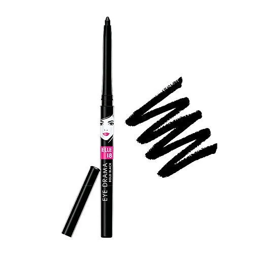 Elle 18 Eye Drama Kajal, Bold Black, 0.35g