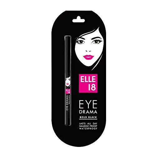 Elle 18 Eye Drama Kajal, Bold Black, 0.35g