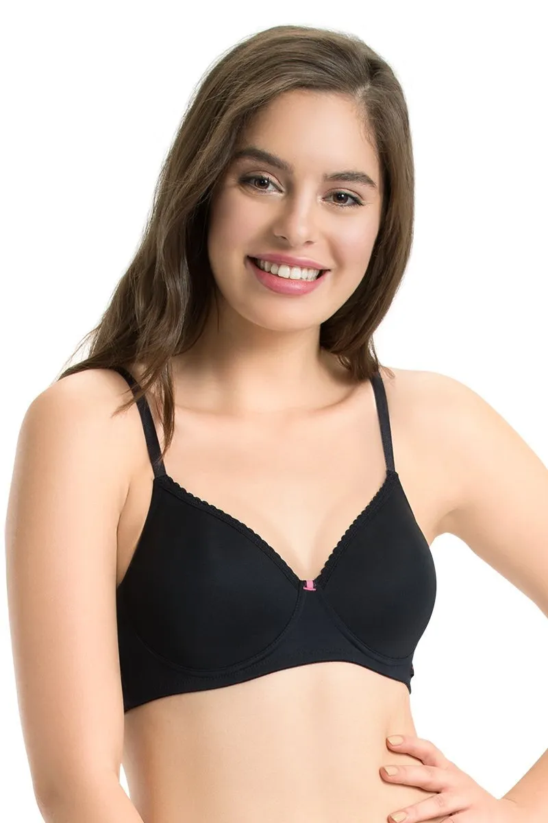 every de Padded Non-Wired Classic Concealer T-Shirt Bra - Black