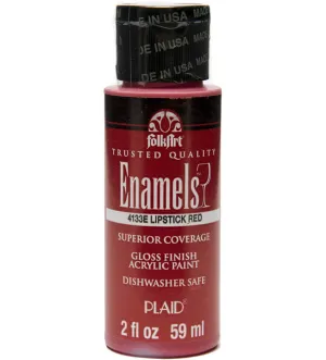 Folkart Enamel Gloss Acrylic Paints Lipstick Red