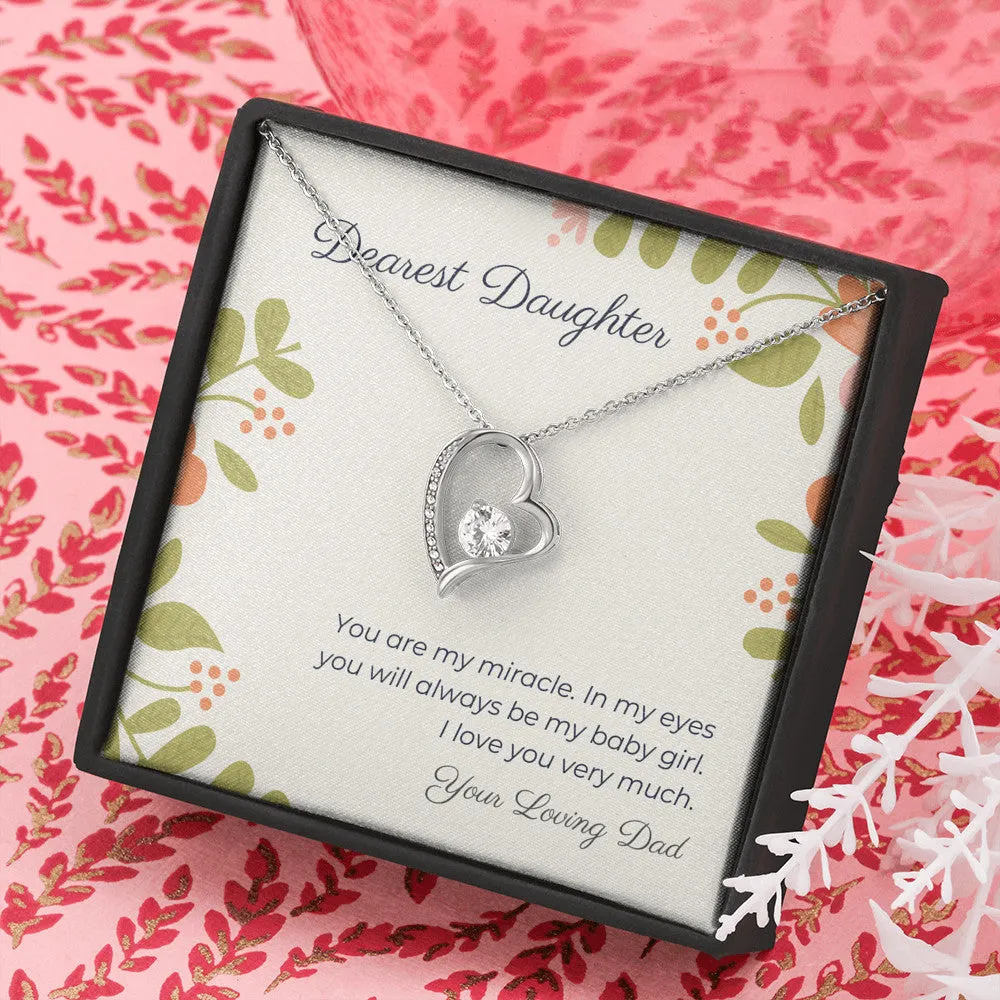 From Father to Daughter Open Heart Necklace