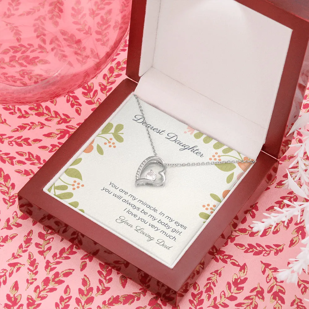 From Father to Daughter Open Heart Necklace