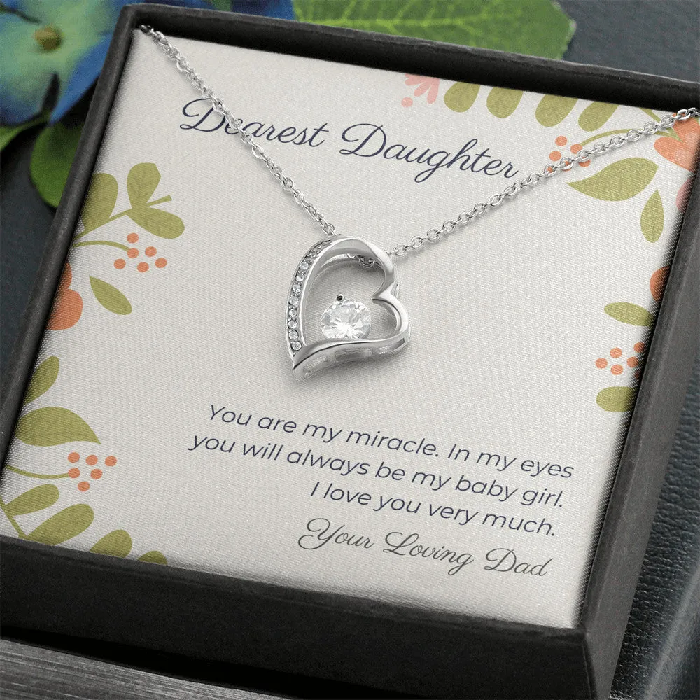 From Father to Daughter Open Heart Necklace