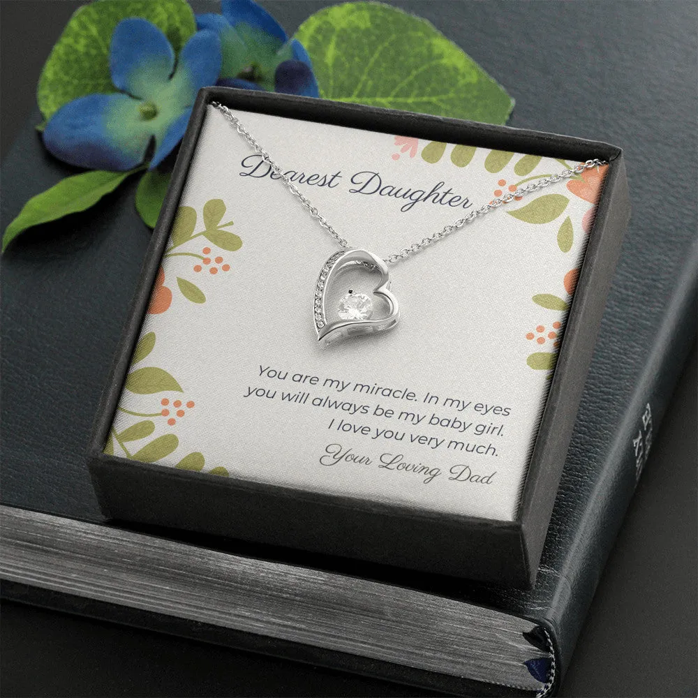 From Father to Daughter Open Heart Necklace