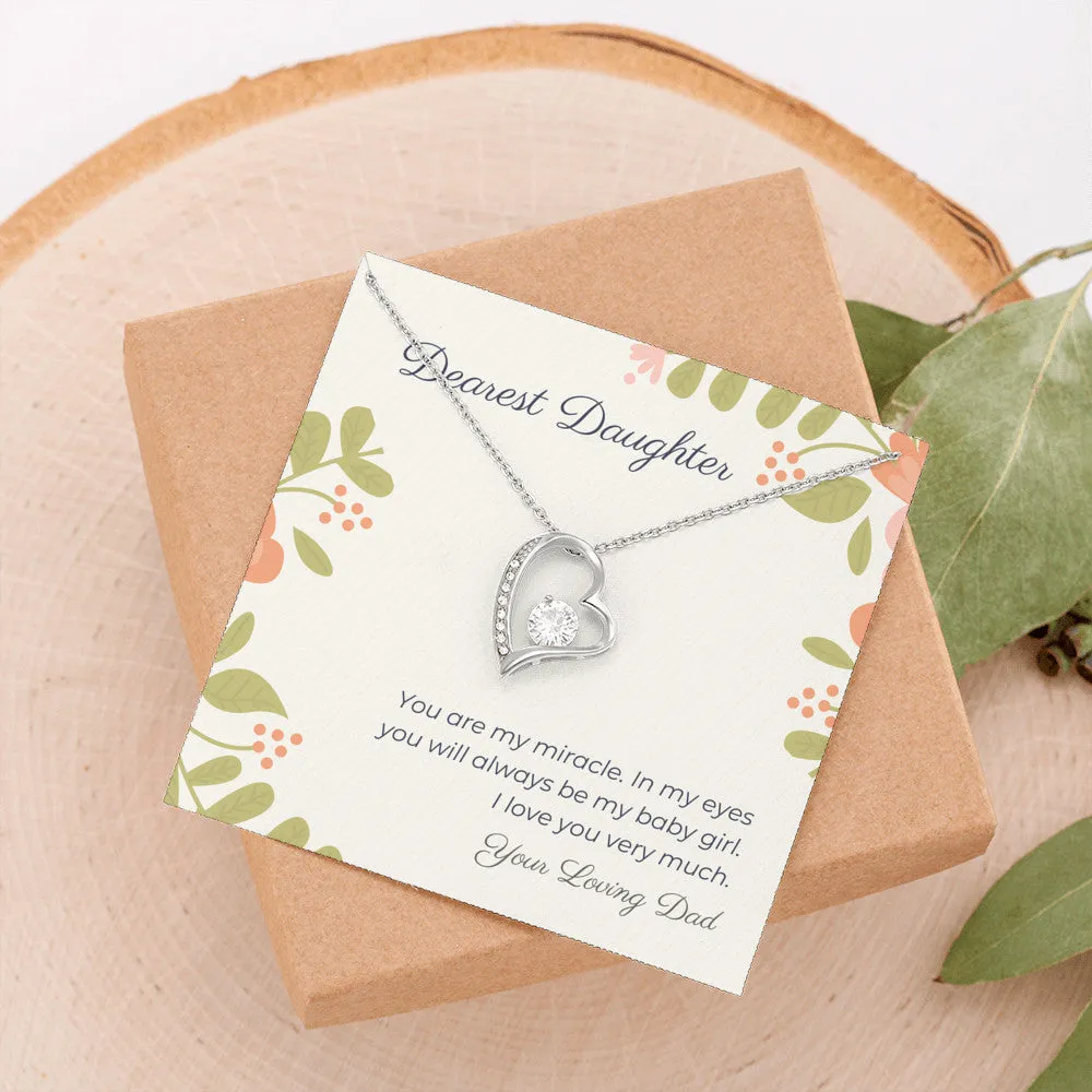 From Father to Daughter Open Heart Necklace