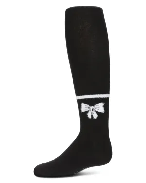 Girl's Bow Opaque Cotton Tights