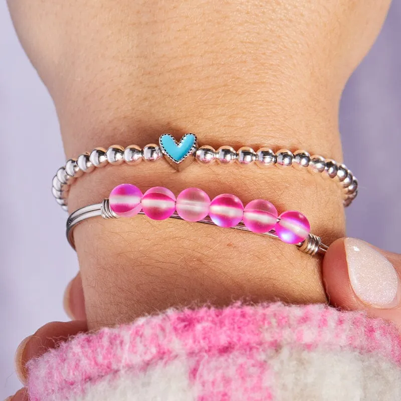 Heart Stretch Bracelet in Blue