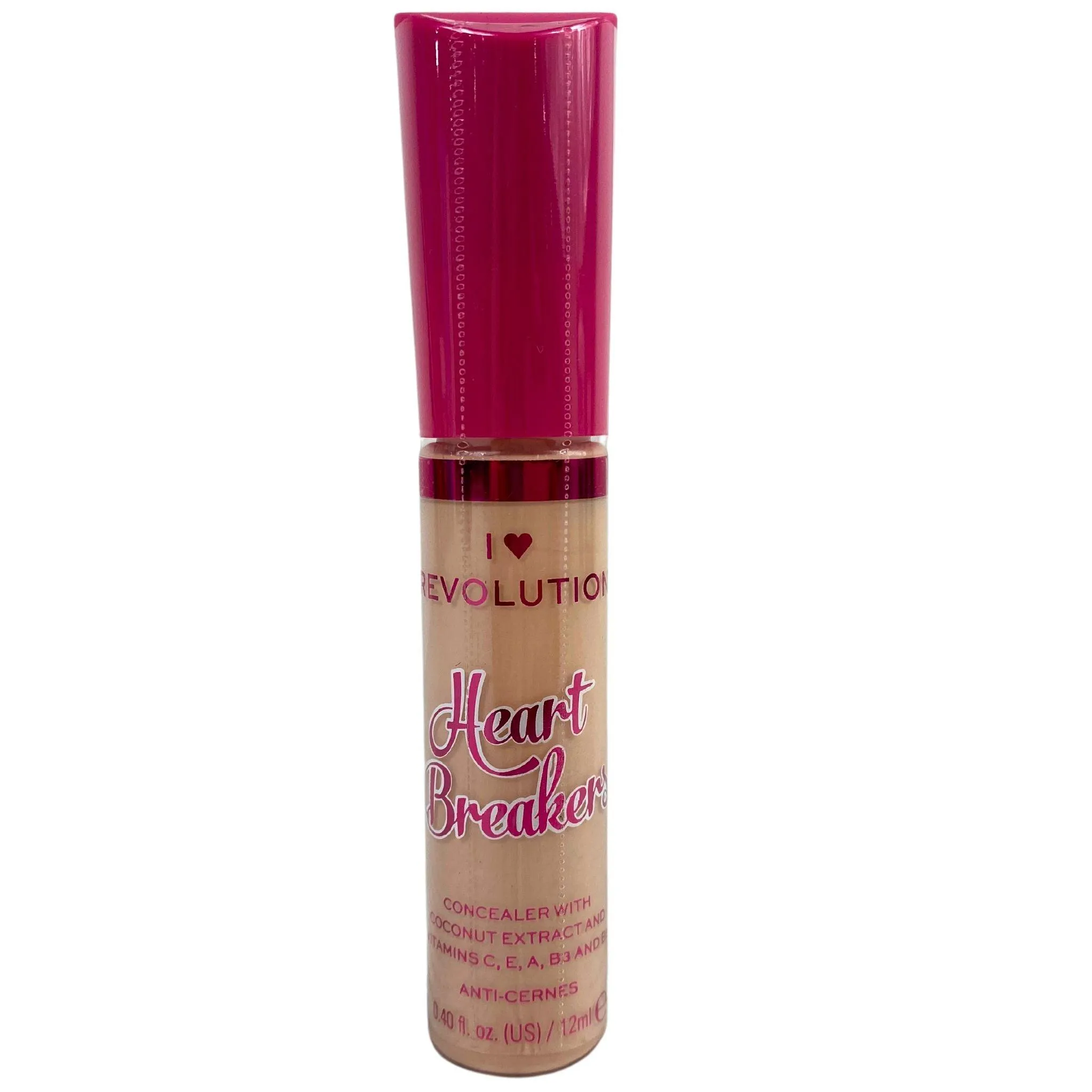 I Heart Revolution Heart Breakers ButterMilk Concealer with Coconut Extract & Vitamins C,E,A,B3 & B5 0.40OZ (30 Pcs Lot)