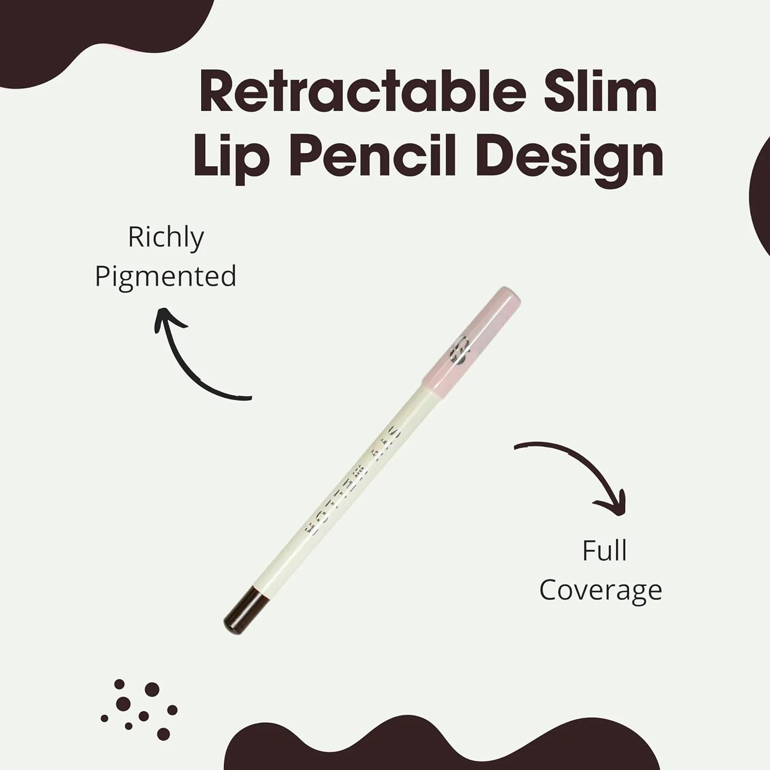 Lip Liner Perfect Pout Matte Retractable Slim Lip Pencil Face Makeup Longwear Rich Lip Colors Smudge Proof Formula with Long Lasting - Waterproof Lip Liner - Secret