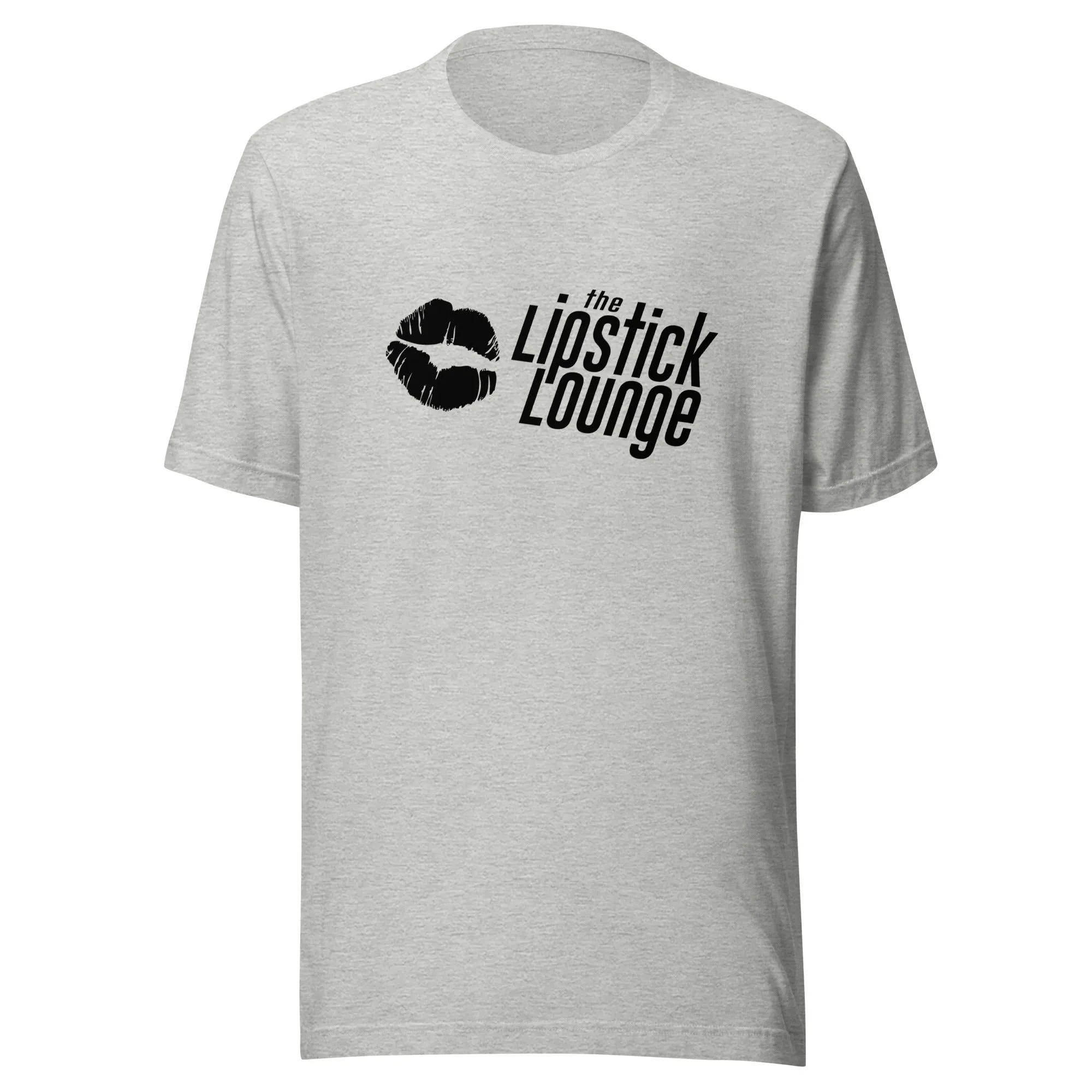 Lipstick Lounge White/Black Logo Unisex T-shirt