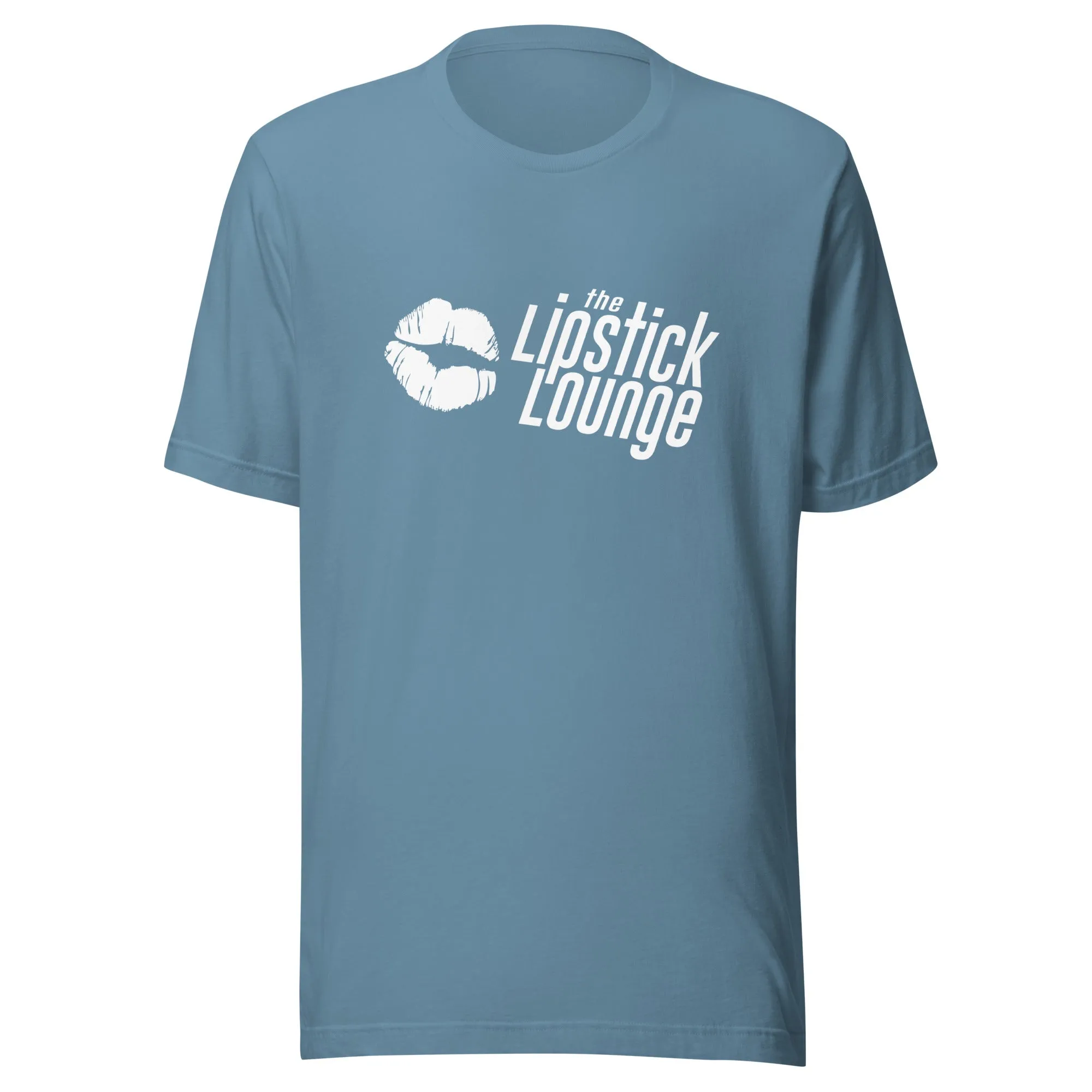 Lipstick Lounge White/Black Logo Unisex T-shirt