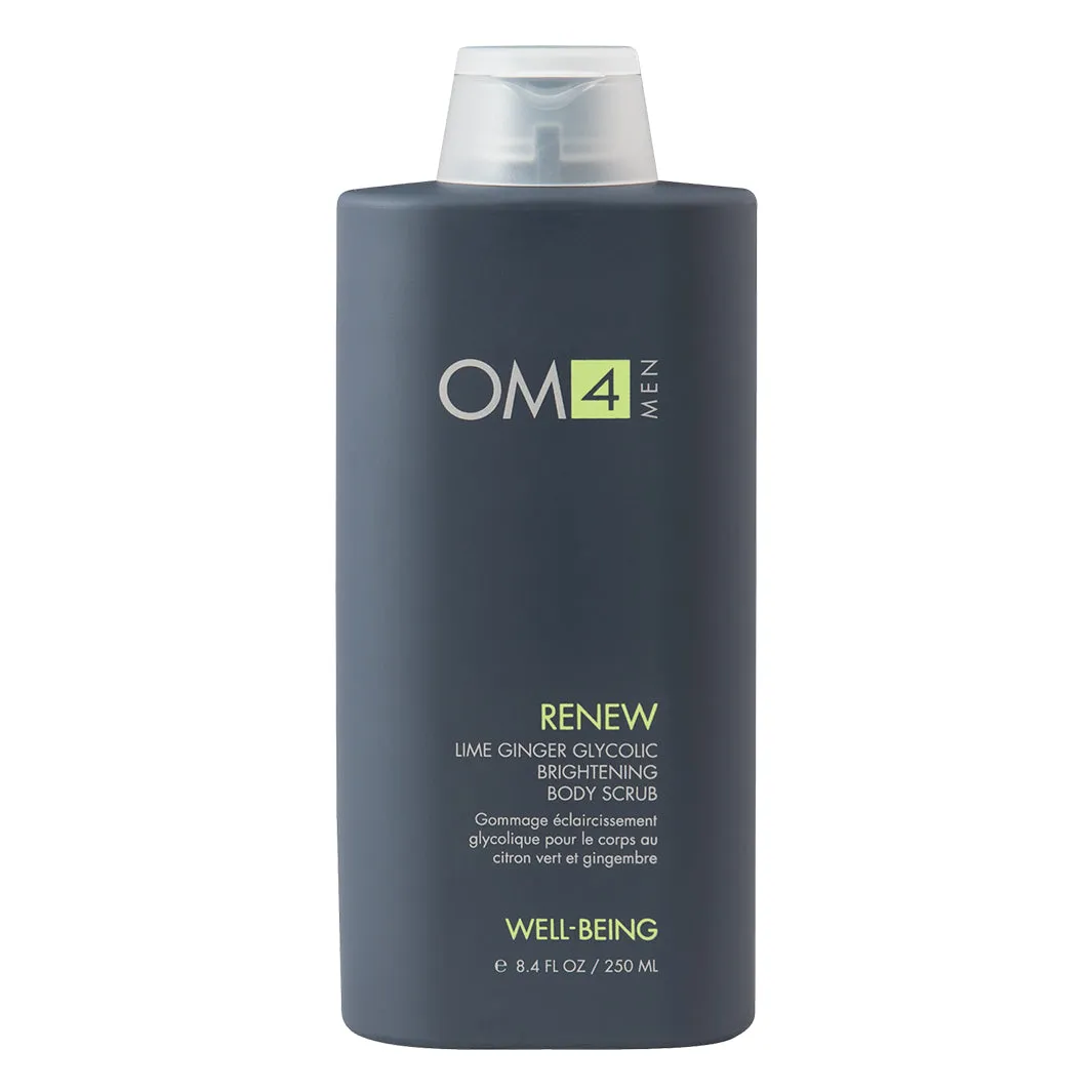 Organic Male OM4 Renew: Lime Ginger Glycolic Brightening Body Scrub