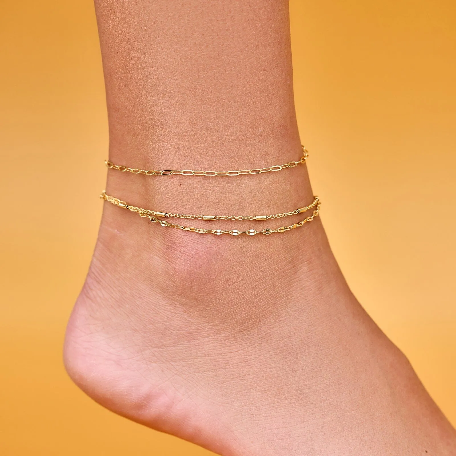 Ouro Chain Anklet Set of 2