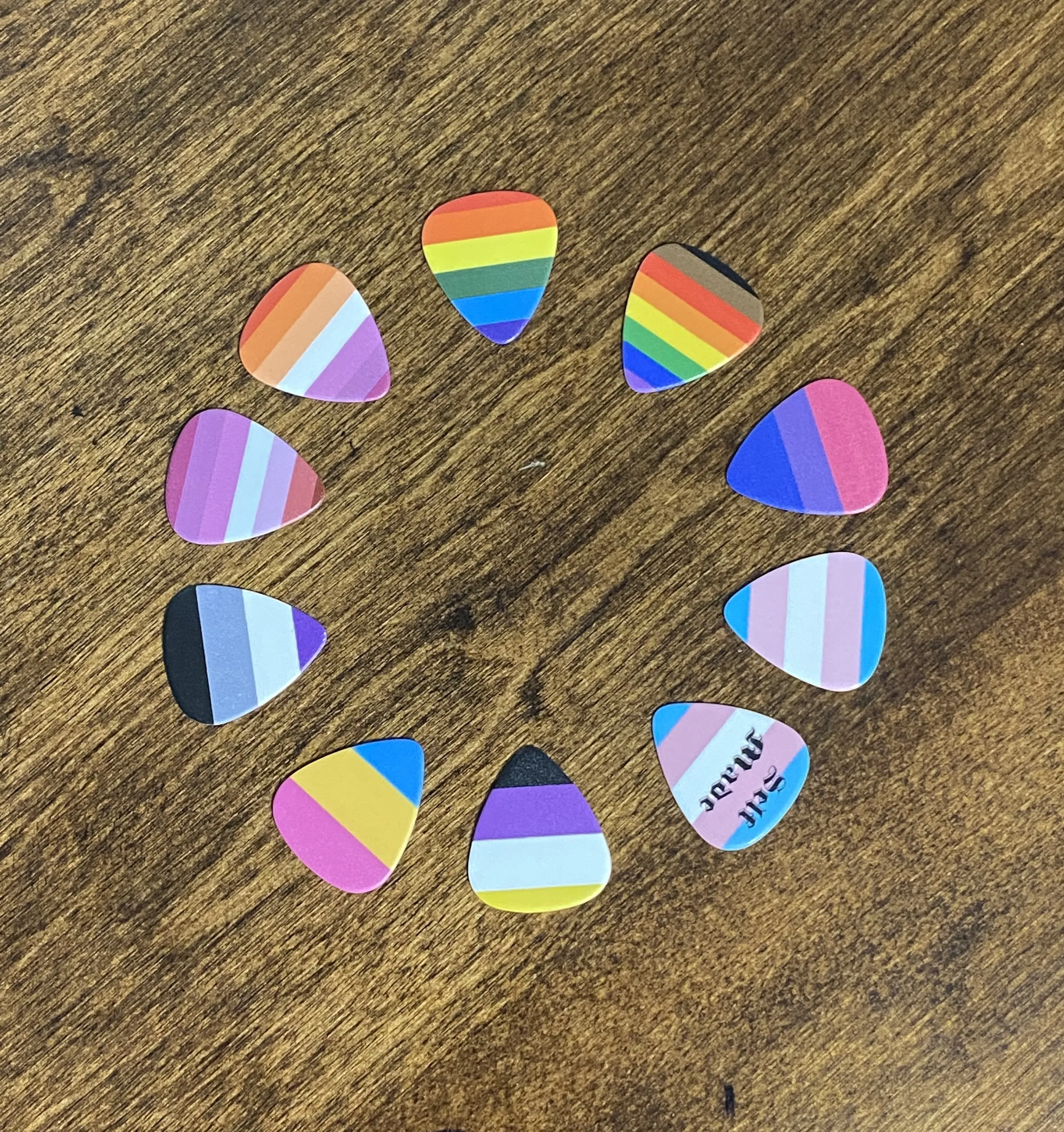 Set of 6 Pride Guitar Picks