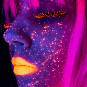 UV Neon Pigment Makeup - Fluorescent Green