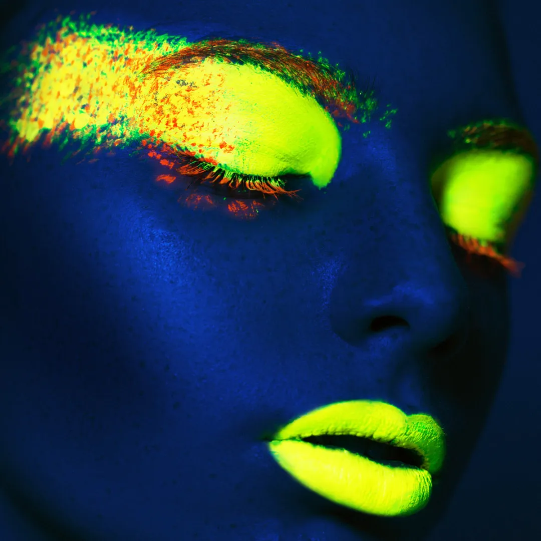 UV Neon Pigment Makeup - Fluorescent Orange